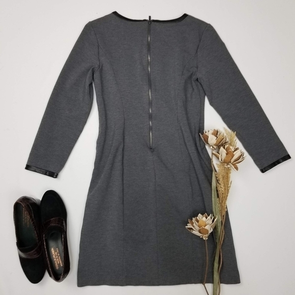 Talbots Grey Rayon Blend Sheath Dress 4 Petite - Picture 8 of 8